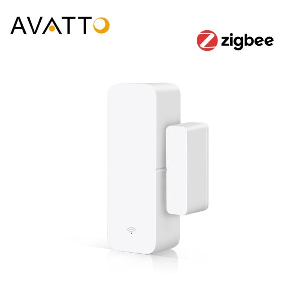 Abbigliamento Avatto Tuya Sensore della porta Zigbee, Smart Door Worts Apri/Closed Detector, Smart Home Lavori con Alexa, Google Home Gateway Hub