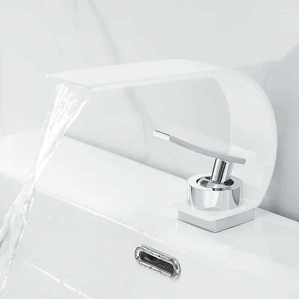Rubinetti del lavandino del bagno Gentlefan moderno design unico rubinetto bianco a cascata bianca di alta qualità Vendita di mixer per mobili idrici n. 123