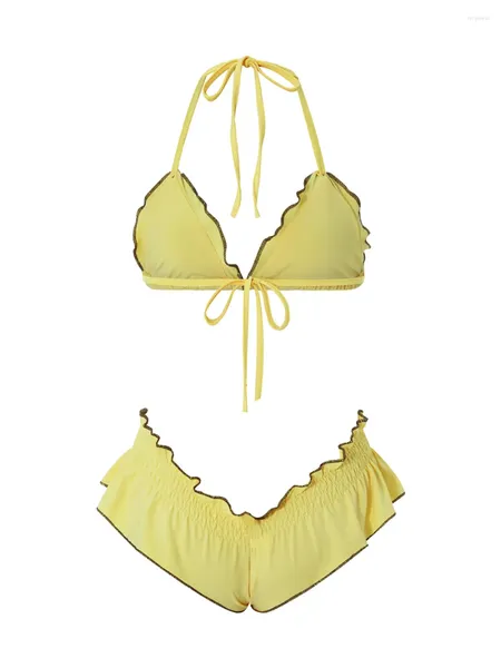 Bikini da bagno femminile Bikini a bassa vita da donna set di bikini set di bandage costume da bagno Triangle Beachwear Triangle 2024 Summer Y2K Biquini