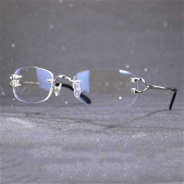 2024 Neue hochwertige Luxusdesignerin der Frauen Sonnenbrille Trend Clear Glass Rahmen Reading Computer Frauen Männer Brillen Trendy zufällige transparente Dekorationskajia