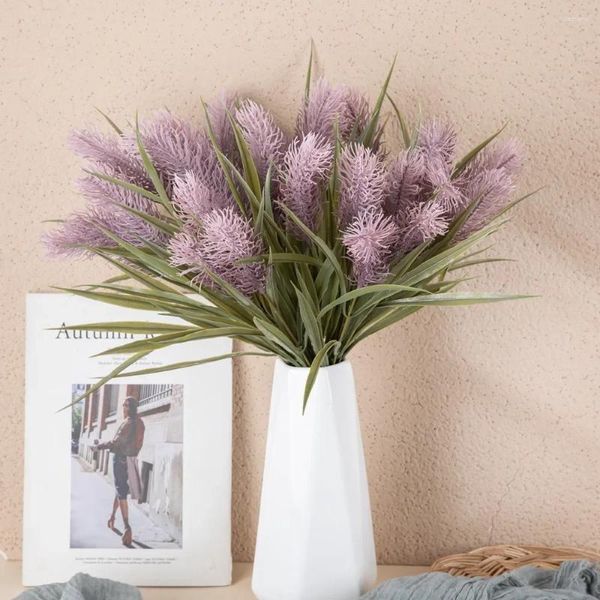 Flores decorativas estilo moda cauda de buquê de lavanda Artificial Flower Wedding Home Decoration One Fake