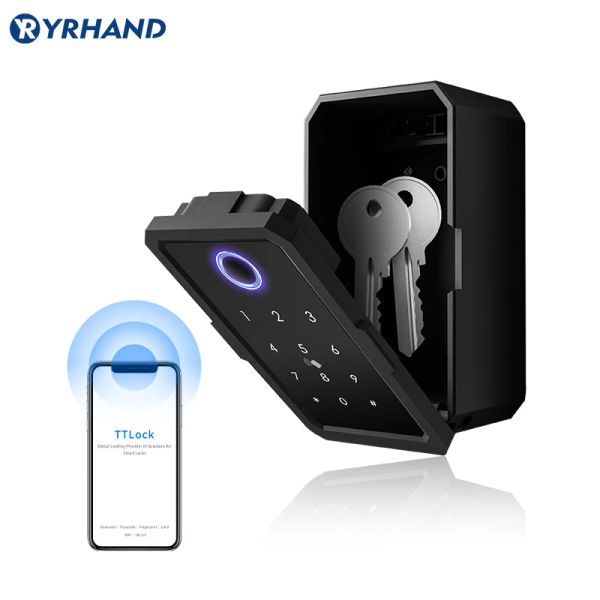 Sperren Sie Yrhand Ttlock WiFi -Sicherheitsboxen Kennwort Smart Fingerabdruck Digital Card Inteligente Tuya Elektronische tragbare Sperrkästen