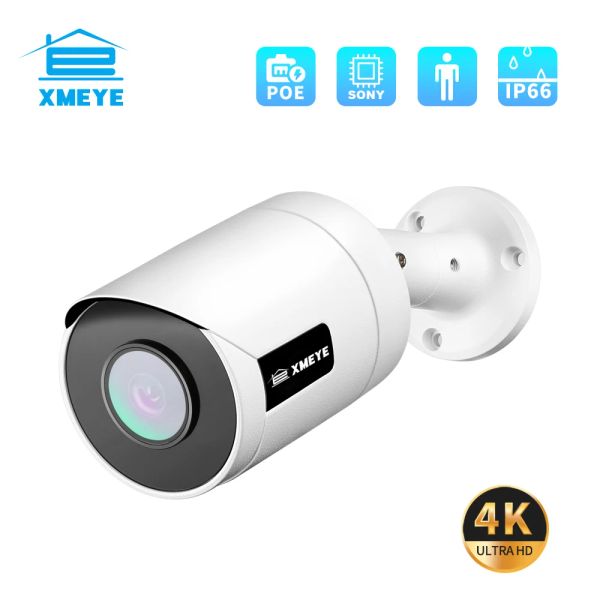 Câmeras Xmeye Sony Poe Câmera IP 4K 5MP 8MP IMX335 IMX415 Buildin Mic CCTV Video Video Videoveillance