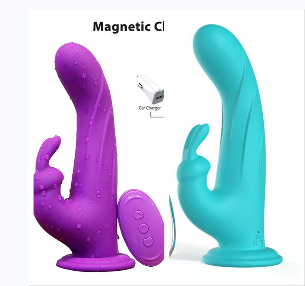 Rabbit Vibrator Brinquedo sexual adulto - Turbo Wireless Feminino Dildo Dildo Vibratando Vibrador Purple Multifuncional Vibrador à prova d'água - GEXURADOR DE PONTO SPOT MUSTIRBAÇÃO MULHER