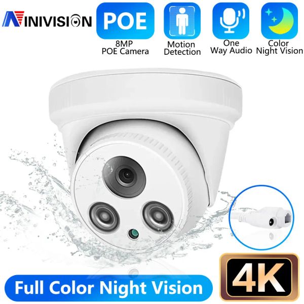 Leser 4K POE CCTV DOME Kamera 8MP Bewegung Erkennung Sicherheit IP67 COMAINA Night Vision Video Überwachung IPC Cam Audio P2P Ansicht