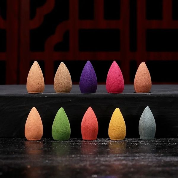 2024 500G Incenso de refluxo natural Incense Sandalwood Lavanda Flow Flow Incense Cone para aromaterapia com refluxo perfumado em casa para queimaduras para