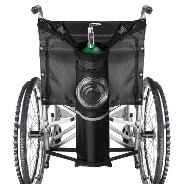 Rucksackhalter Rollstuhlfahrer für Überlebensbeutel tragbare Sauerstofftankzylinderflasche für medizinisch, zu Hause, Krankenhaus