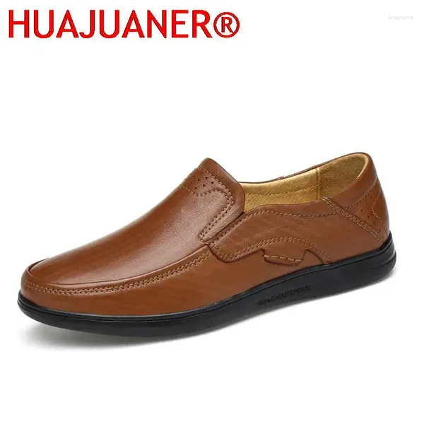 Sıradan Ayakkabı Erkekler Gerçek Deri Loafers Anti-Slip Yumuşak Tendon Alt Man Bussiess GENÇLİK PLUS BOYDA 36-48