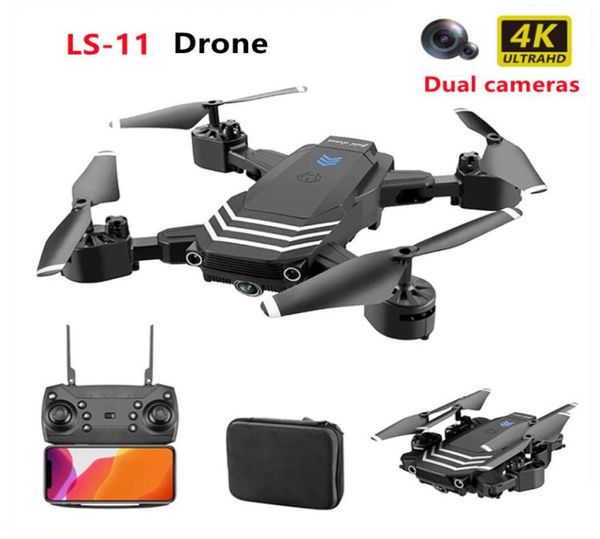 LSRC LS11 4K Dual Camera RC Drone Drone управление мобильным телефоном Wi -Fi Постоянная высота 24 ГГц Складные квадроторные дроны Toys4574356