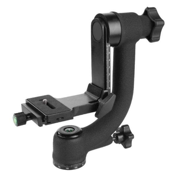 Monopodlar Alüminyum Sağlam Panoramik Gimbal Tripod Ball Baş Kafası Arcatype Hızlı Serbest Bırakma Plakası ile H3CA'ya kadar DSLR kameralar için UNC 1/4 Vida