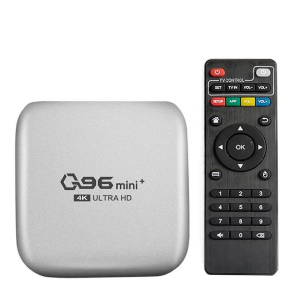 Box at41 Q96 Mini Plus TV Box 5G + Wi -Fi Smart TV Box Amlogic S905W 4 Core 64Bit 4GB + 32 ГБ WiFi Media Player Установите верхнюю коробку