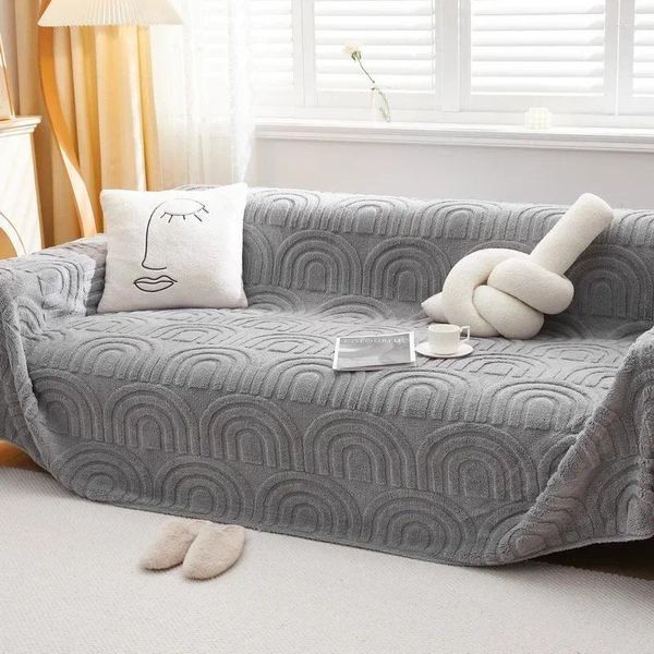 Copertina di sedia Coperture di divano in flanella divani divani di divano peluche moderni moderni per asciugamano universale per letti coperte da letto