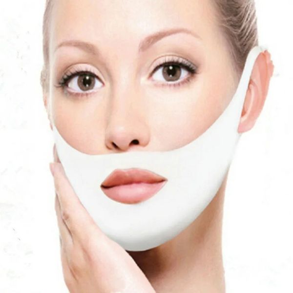 NUOVO 2024 Maschera per il sollevamento del viso a V Forma Sollevamento del viso Maschera Slim Chin Cheek Lift Up Anti Invecchiamento Deliziale Delizio Bandata per la cura della pelle di bellezza - - -