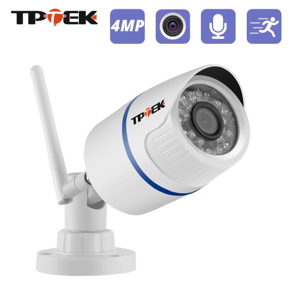 Câmera de câmeras IP Câmera Wi -Fi 4MP Vídeo de vigilância de segurança para casa ao ar livre Wi Fi Camara HD 1080P WIFI WIREDIO WIFI RECORD CAMHI CAM