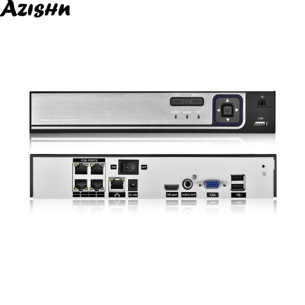 Регистратор Azishn H.265 48V POE NVR 4CH 5MP / 8CH 5MP.