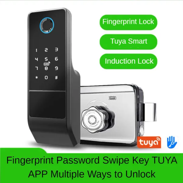 Blocca TUYA TTLOCK Impronta impermeabile IC Codice Codice Codice Opzionale Doppio Fingerprint e Gateway Metal Port Wooden Appartamento