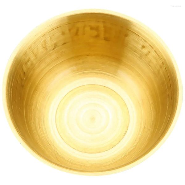 Ciotole acqua tibetana che offre tempio tazza di ceramica di meditazione santa meditazione altare fornitura di ottone dorato