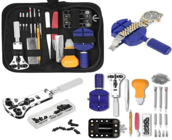 146 PCS Professional Watch Tool Tool Strumento Case Apri Link Remover Spring Bar Kit Kit di riparazione orologio per orologi2276035