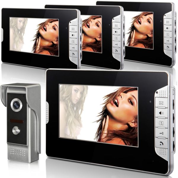 Campainhas smartyiba videoebell 7''inch monitor colar com fio Porta de videocultura do sistema de telefone por porta 1 monitor 1 câmera kit de segurança doméstica