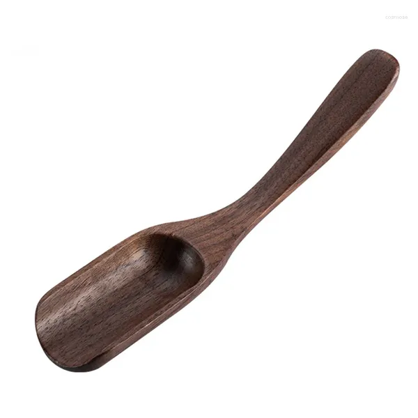 Tea Scoops Chinesischer Löffel Retro Schaufel Schaufel Holz für losen Kaffeegewürz Zuckerpulver Teelöffel Accessoires