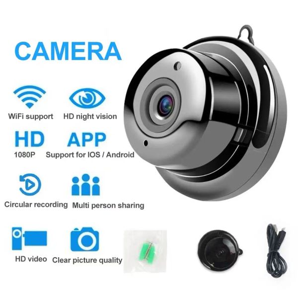 Камеры 1080p Wi -Fi Mini Camera Wireless Night Vision Двухстороннее аудио -безопасность дома камера камера детского монитора удаленного доступа камера