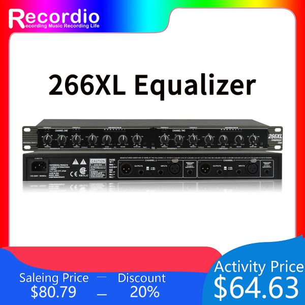 Radio GAX266 Equipamento de sistemas de som DJ Audio Professional Precision Maximizer Limitador de compressor de canal duplo 266xl Limitador de alto -falante