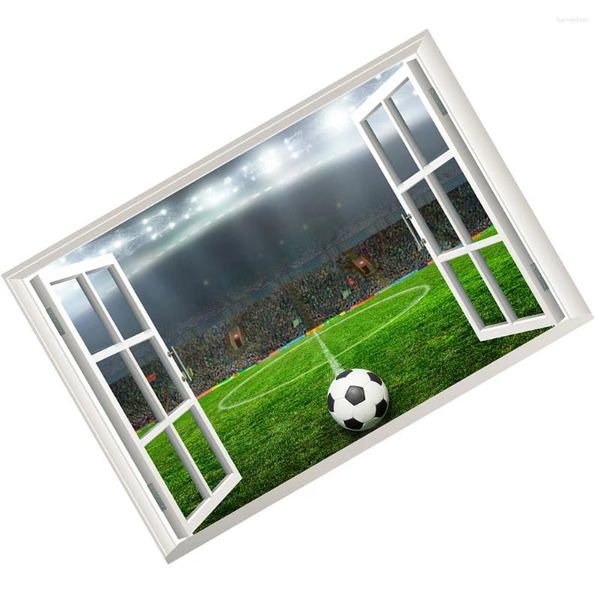 Обои спортивные наклейки на стену футбольные наклейки футбольные украшения ПВХ для футбольных мячей для мальчиков