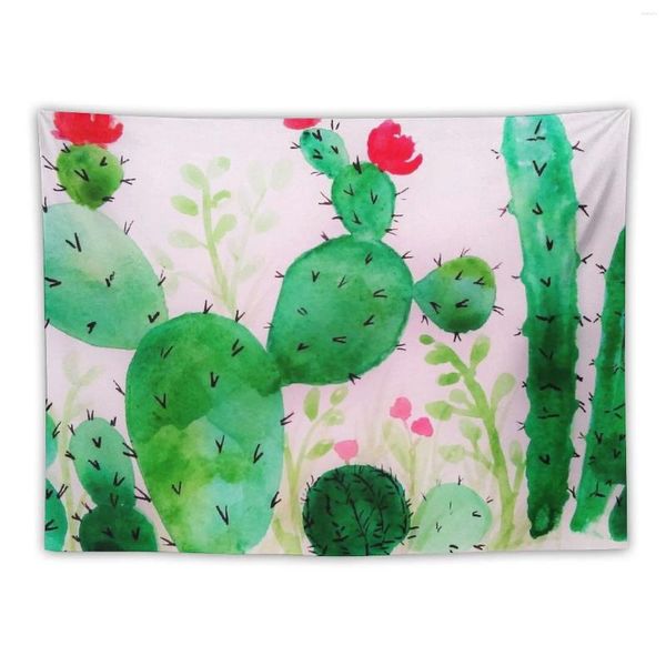 Arazzi Flowering Cactus Tapestry Decorazioni per la casa estetica murale decorativo murale per camera da letto