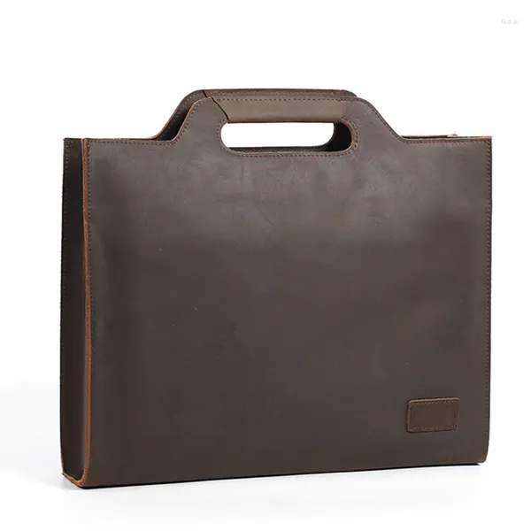 Portafogli sbirds in pelle spessa valigetta nera per uomo mazzo di borsetto borsetto a4 handbag slim mas) messenger maschile