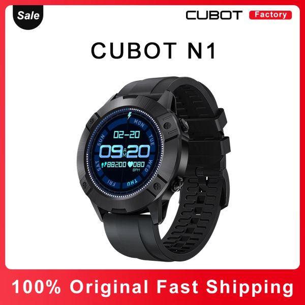 Смотрите большую продажу Cubot N1 2021 Smart Watch Men Men Women Blood Oxygen Fitness Bracelet 5ATM водонепроницаемые интеллектуальные часы для Android iOS