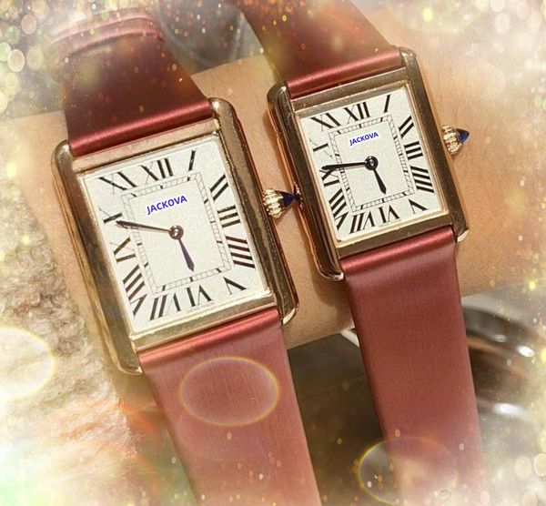 Casal Moda Mulheres assistem 34 mm 28mm Auto Data dois pinos relógio de cinto de couro genuíno importado Movimento de quartzo Corrente da cadeia principal Presentes de relógio de pulso elegantes