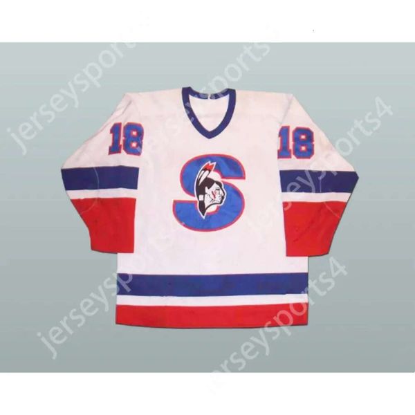 GDSIR Özel Beyaz 18 Ari Haanpaa Springfield Indians Hokey Jersey Yeni Top ED S-M-L-XL-XXL-3XL-4XL-5XL-6XL