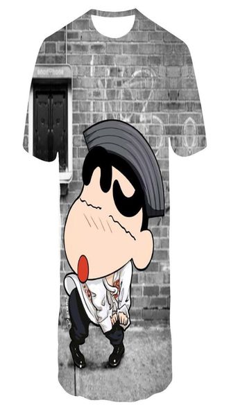 Tannocchia di cartone animato per bambini con stampa 3d caregone shinchan men039s maglietta casual maglietta estiva ragazzi costumi costumi da fumetto tshirt1529638