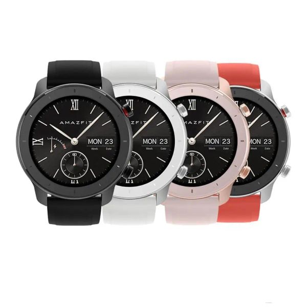 Relógios Amazfit GTR GTR Smart Watch 42mm Dial Banda de silicone 5ATM SPORT SPORT Intelligent Sport Smartwatch Global Versão Global Version