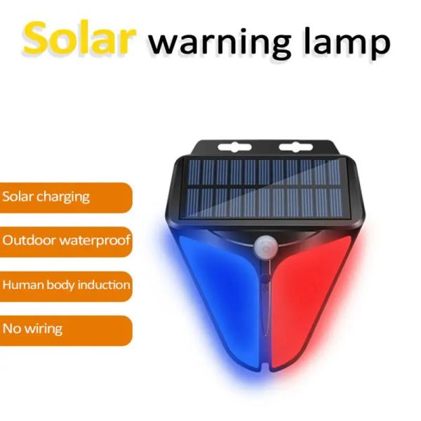 Acessórios Sirene Alarm Sirene Sensor de movimento Casa Casa Yard Outdoor sem fio Solar Solar Strobe Light Sirene IP65 Lâmpada de alarme à prova d'água à prova d'água