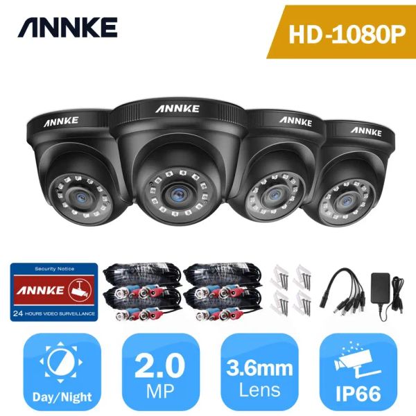 Sistema Annke 2MP 1080p HD Sicurezza Sicurezza Sistema Camera IRCUT Night Vision Registrazione Audio Calco dell'alloggiamento impermeabile Kit