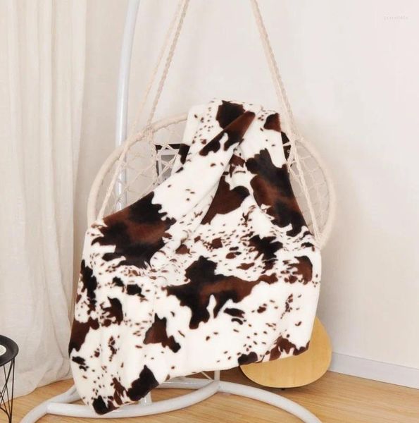 Cobertores Fabricante da China Super Soft Animal Pattern Mink Furry Faux Fur Blain