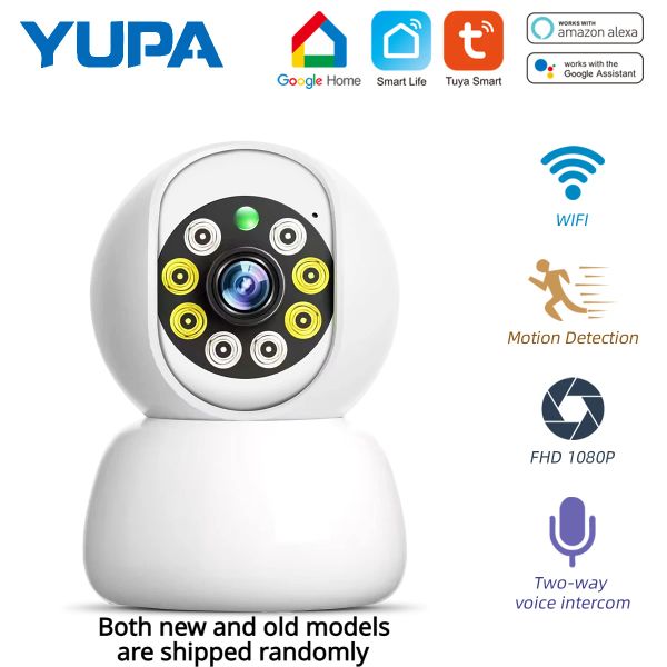 Kameras 1080p Tuya Kamera -Überwachung Kamera Babypoitor WiFi Wireless Kamera Smart Tracking 350 Grad Pan -Rotation