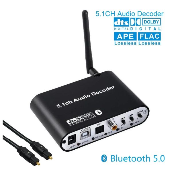 Convertitore Digital 5.1 Decodificatore audio UE Dolby DTS/AC3 Convertitore Audio Gear LPCM a 5.1 AMPLATER AUDIO AUDO AUDO ANALOG CONVERTER CONVERTER