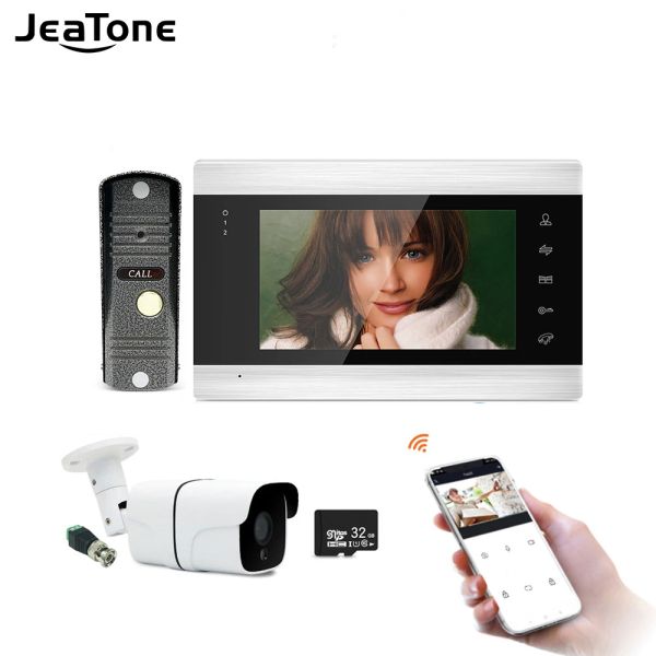 Intercom jeatone da 7 pollici TUYA WiFi IP Video Porta del telefono Sistema Intercom+Waterproof 720P Mini Faibell e CCTV Supporto per la fotocamera Supporto Remoto