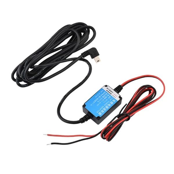 DC 12V ila 5V 2A 3.5m Araç Şarj Kablosu Mini / Mikro USB Hardwire Kablosu Otomatik Şarj Dash Cam kamera aracı DVR