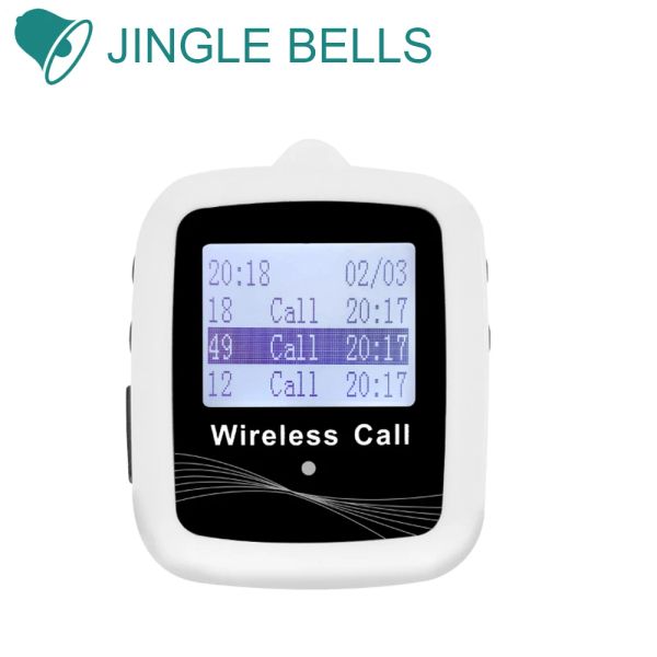 Acessórios Jingle Bells Wireless Restaurant convidado Sistema de chamadas 1 Receptor de relógio de cinto à prova d'água para capa de barra de café