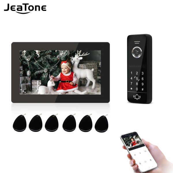 Campainhas de campainha Jeatone sem fio smart wifi intercomunicação para home 1080p Touch Screen Full Video Doorbell Suporte
