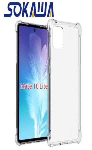 Casos de telefone transparentes para o Samsung Galaxy Note 20 Ultra Note 10 Plus S10 Lite Note 10 Lite Case Skin TPU Gel Proteção macia Sili2818142
