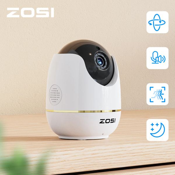 CAMERAS ZOSI 1080P 3MP WiFi Wireless Home Segurança Câmera IP IP 2/3MP IR Câmera de vigilância CCTV com monitor de bebê de áudio twoway