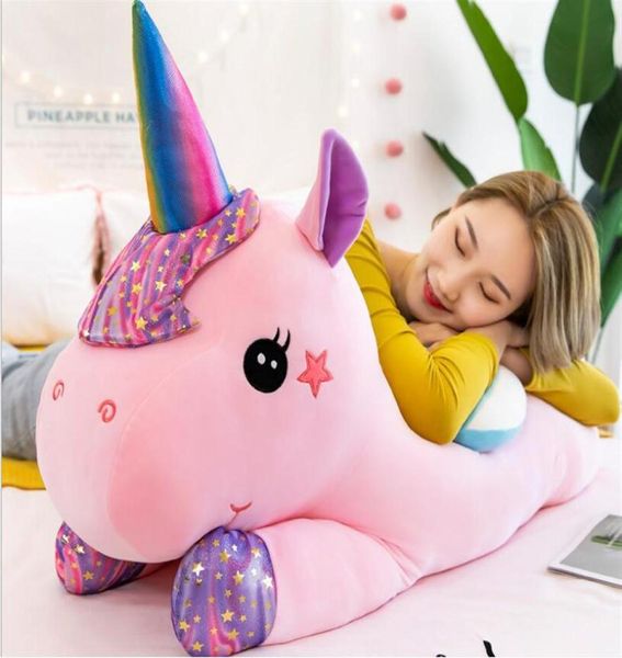 40 cm Unicorn Plush Phlush Creative Starry Sky Children039s Doll Sleeping Girl Gift300C5917029