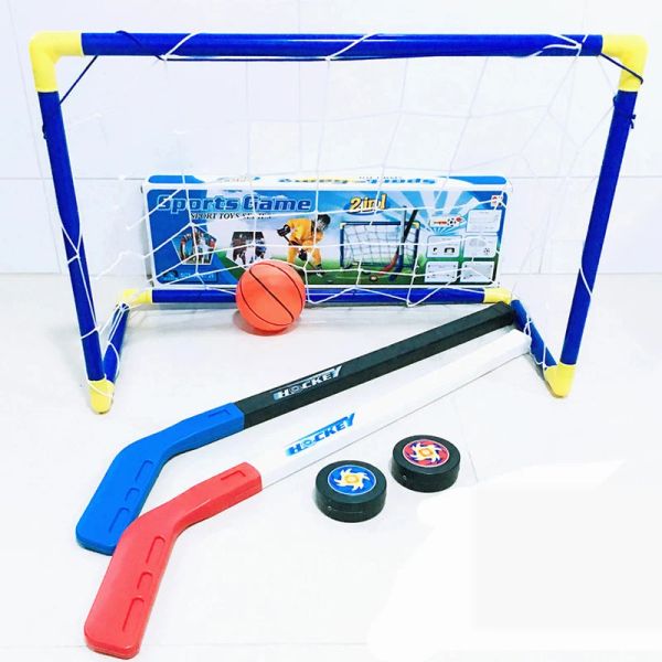 Hockey bambini bambini inverno Ice hockey stick strumenti di allenamento di plastica golf calcio calcio goal mini calcio rimovibile