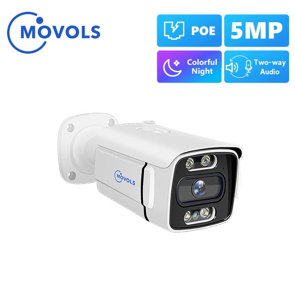 Câmeras de câmeras Movols 5MP Poe Security Camera para POE CCTV System