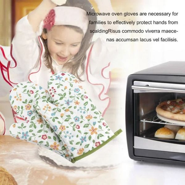 Neue hitzebeständige Verdickung Kochwerkzeuge Mikrowellenofenhandschuhe Nicht-rutschfeste Ofenhandschuhe Silikonhandschuhe Küchenzubehör