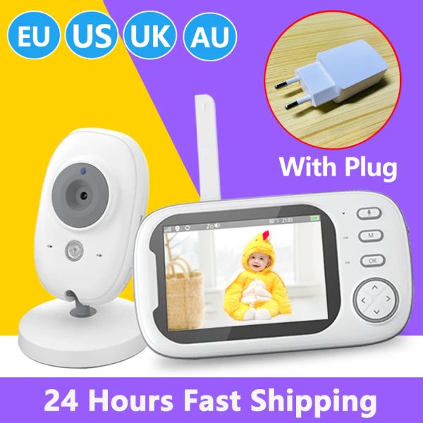 Monitora video Baby Monitor Monitor a 2 vie Talk Audio Camera Babysitter Wireless Night Vision Temperation Monitoraggio della telecamera Spedizione rapida